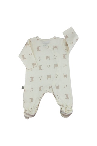 Boumini Bebek Patikli Bebek Tulumu I Am Batman Krem Krem