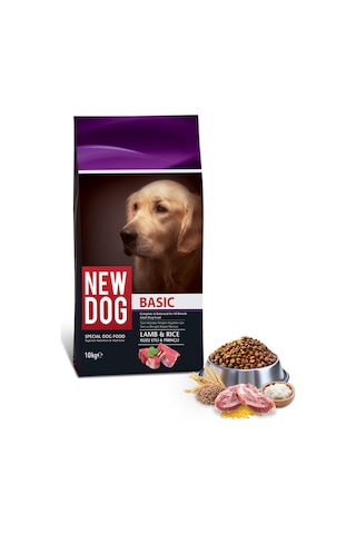 Newdog Kuzu Etli ve Pirinçli Yetişkin Köpek Maması 10 KG