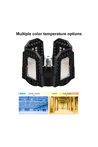 Hfambition E27 100w 6000k Soğuk Beyaz Fırın Lambası, Katlanabilir Dört Bloklu, Su Geçirmez Endüstriyel Ceiling Aydınlatması