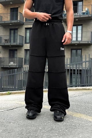 Bad Layers Oversize Ayarlanabilir Lastikli Eşofman Siyah Siyah