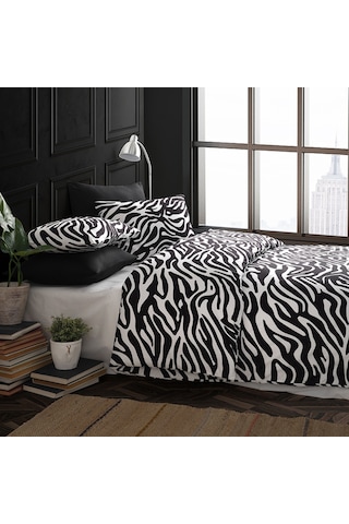 Coté Blanc Zebra %100 Pamuk Battal Boy Nevresim Takımı Zebra