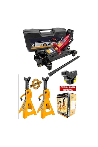 2,5 Tona Kadar Arabalı Tekerlekli Hidrolik Kriko Plastik Taşıma 3