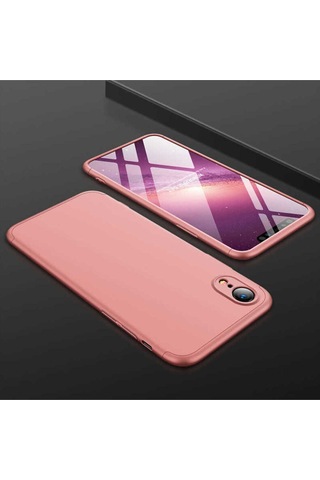 Apple Uyumlu iPhone Xr 6.1 Kılıf Zore Ays Kapak Rose Gold