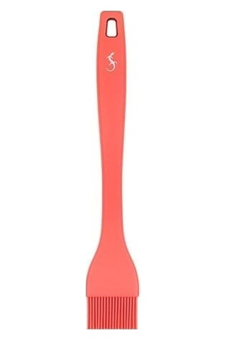 Lurch - Platin Silikon Pasta Fırçası 25,5 Cm Somon - Yanmaz, Yapışmaz, Bükülmez, Çizmez, Tat Ve Koku Bırakmaz - 240071 Sarı - Pembe
