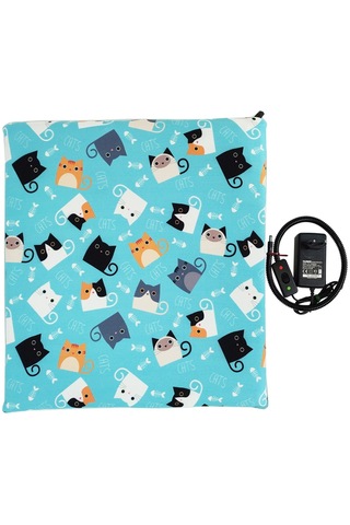 Kedi Minderi Isıtmalı Model 45x45cm 12v Adaptörlü Su Geçirmez Kdtes83