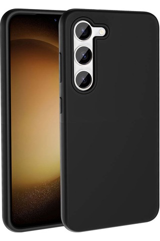 Samsung Galaxy Uyumlu S23 Kılıf M-safe Şarj Özellikli Sıvı Teknolojili Silinebilir Sert Zore Kivi Kapak Siyah