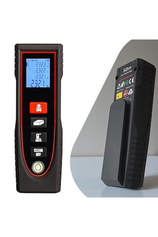 Texta Mtr60 Klipsli Lazerli Mesafe Ölçer 60 Metre