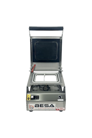 Besa Paslanmaz İki Bölmeli Tabak Kapatma Makinesi Inox
