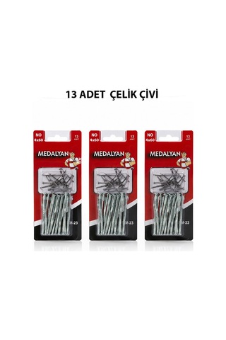 Medalyan Dl-23 Beton Çelik Çivi 4x60 - 13 Adet- 12'li Paket Diğer