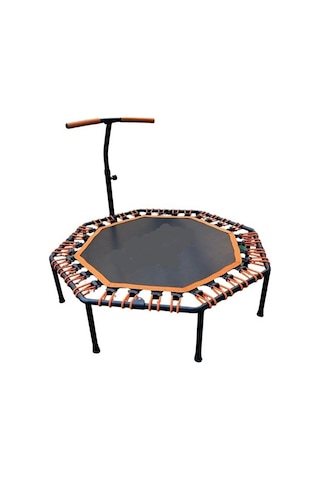 Sekizgen Katlanabilir Trambolin Ev Tipi Katlanır Zıplama Turuncu Trambolin