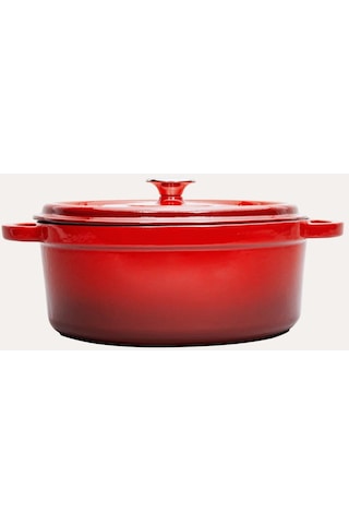 Sürel 24cm Döküm Derin Tencere Kırmızı