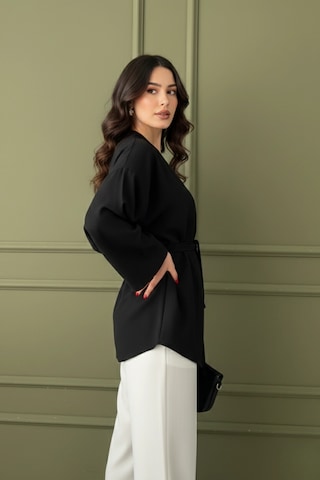 Kadın Kuşaklı Kimono 1177 Siyah