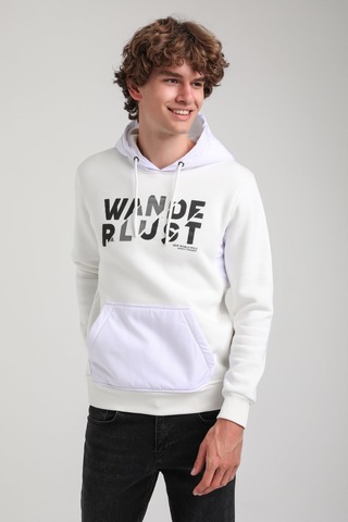 Kapüşonlu Ekru Slim Fit Hoodie 23fwm64059 Ekru