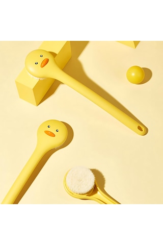 Cocoloco Home Uzun Saplı Duş Fırçası Ördek Tasarımlı Yumuşak Uçlu Duş Banyo Için Nazik Vücut Fırçası 1adet