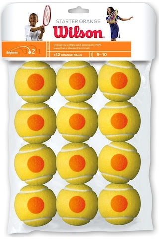 Wilson Starter Turuncu Noktalı Çocuk Tenis Topu 12li Wrt137200