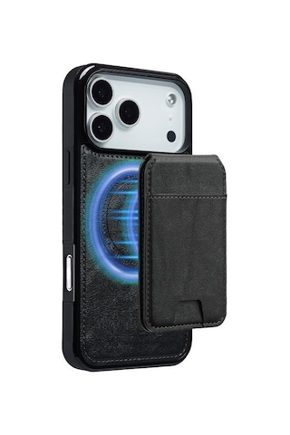 Teleplus Apple Uyumlu iPhone 17 Pro Kılıf Capella L3 Serisi Mıknatıslı Kartlıklı 2-1 Kapak