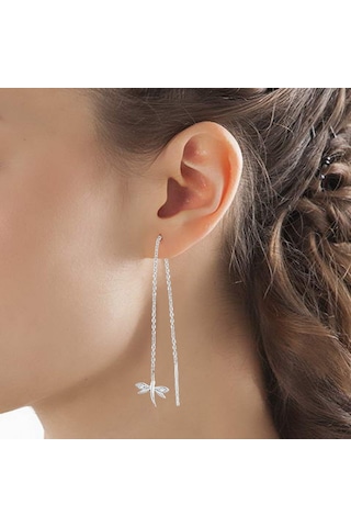 Argentum Concept - Yusufçuklu Gümüş Zincir Küpe N11.14561