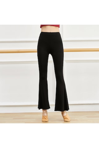 Jeemson Kadınlar İçin Modalı Spor Tayt - Dar Kalıp, Geniş Paça, Esnek Yüksek Bel - Siyah Yoga, Pilates, Rahat Giyim SiYAH