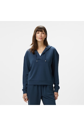 Nautica Kadın Lacivert Regular Fit Kapüşonlu Sweatshirt Düz 55k604t Lacivert