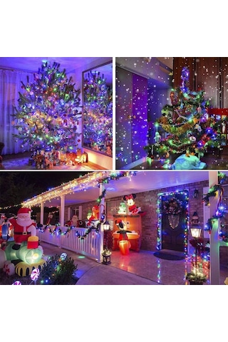 Renkli Yılbaşı Çam Ağacı Süsleme Işığı 10 Metre Led Lambaları