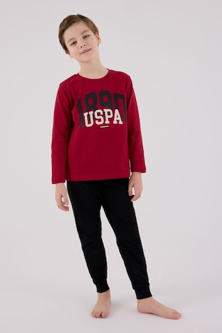 U.S. Polo Assn. U.s. Polo Assn Erkek Çocuk Bordo Pijama Takımı Us2203-c-v2