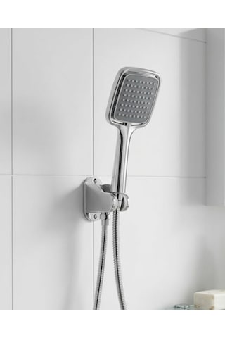 Siyah Duş Seti El Duşu Başlığı Spiral Hortum Ve Duvar Askısı Banyo Duş Seti Renkli