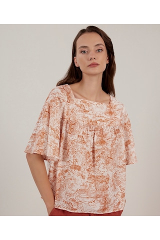 Yargıcı Büzgü Detaylı Bluz 23kkgm6001x 364 Kırmızı