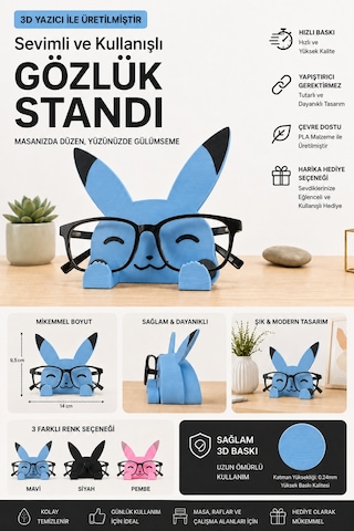 3d Baskı Gözlük Standı Dekoratif Masaüstü Gözlük Tutucu 71756601