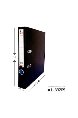 Laçin Klasör Siyah Dar 30 Adet 1 Koli