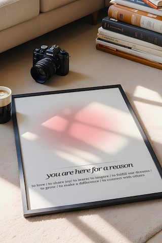 You Are Here For A Reason Çerçeveli Tablo Aura Enerji Renkleri - Burada Bir Sebep İçin Varsın