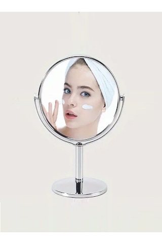 Caş Dekorasyon Gümüş Renk Dönebilen Masa Aynası Gümüş