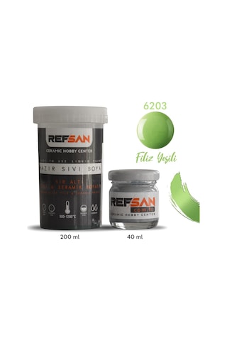 Hazır Çini ve Seramik Boyası 6203 Filiz Yeşili 200 Ml