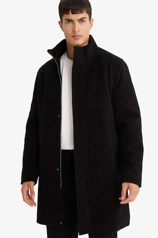 Defacto Regular Fit Dik Yaka Cepli Fermuarlı Astarlı Kaşe Parka F0752ax25wnbk27 Siyah-bk27