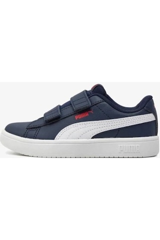 Puma 39425301 Rıckıe Classıc V Ps Navy Whıte Red Çocuk Sneaker Lacivert
