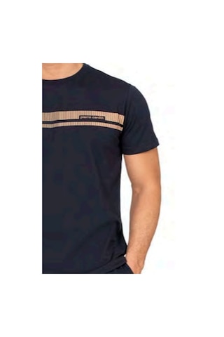 Pierre Cardin 6128 Erkek Kısa Kollu Bisiklet Yaka Pijama Takımı-lacivert