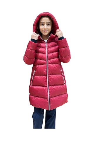 Benitto Kids Kız Çocuk Kapüşonlu Kışlık Şişme Mont 51338 Kırmızı