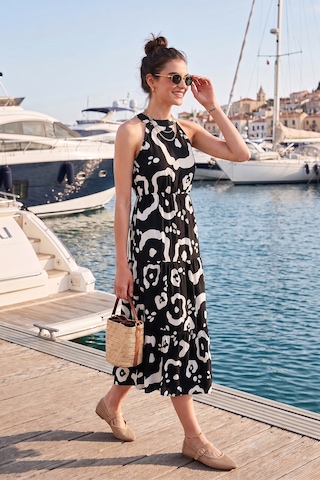 Sd Luxury Bayan Elbise 6784283 Siyah-beyaz Siyah-beyaz Siyah - Beyaz