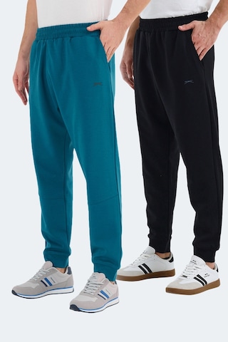 Slazenger Valerıe 2 Li Set Erkek Cepli Eşofman Altı Siyah - Petrol