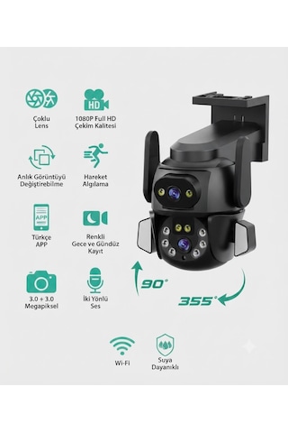 360 Hareketli Wifi Waterproof Akıllı Ip Güvenlik Kamerası Carecampro Uygulama Akıllı Ip Dış Mekan Kamerası