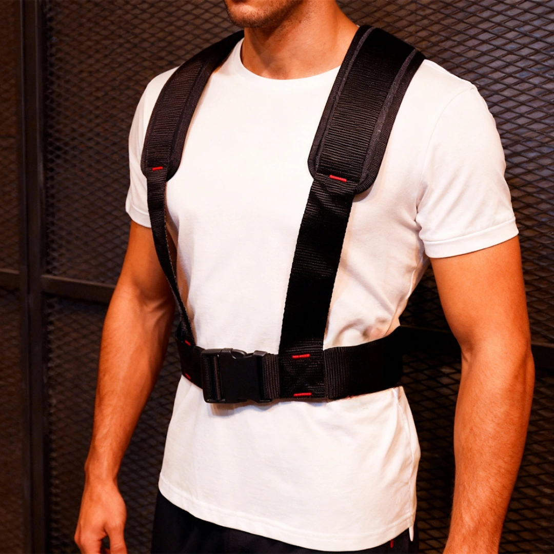 Rebuwo Dirençli Ağırlık Antrenman Kemeri 3 Karabinalı Set Hortum Kolonlu Lastik, Omuz Koruyucu, Alüminyum Kilitli Karabina Siyah