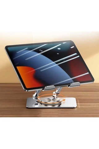 360 Derece Dönebilen Yükseltilmiş Masaüstü Ayarlanabilir Metal Tablet Standı Çok Renkli
