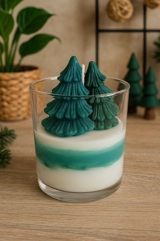 Dekoratif Kokulu Mum Çam Ağacı Çam Mum