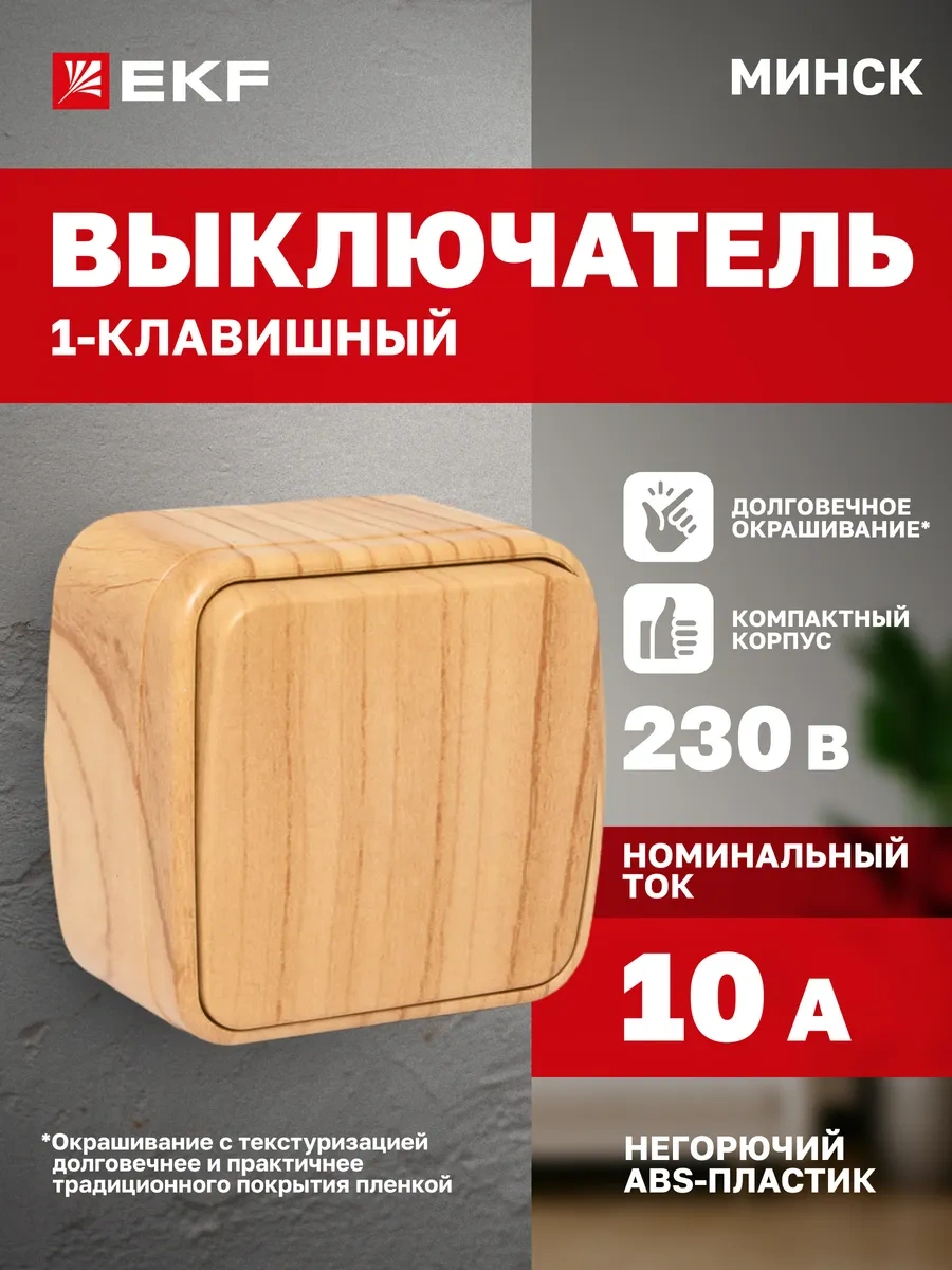 Ekf Minsk Tek Tuşlu Yüzey Montajı Anahtarı 22986629