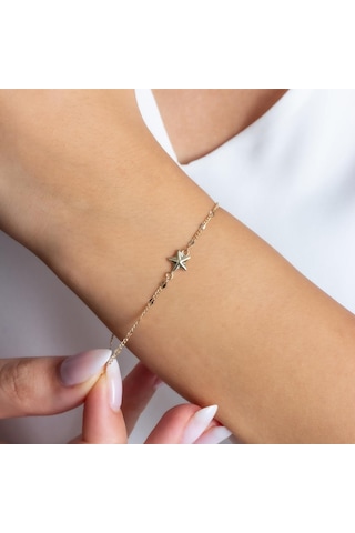 Altın Şimal Yıldızı Bileklik BL0807 Sarı Altın