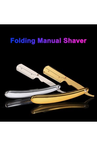 Yifomall Erkekler İçin Altın Kaplama Klasik Tıraş Bıçağı - Yüz Ve Sakal Tıraşı 1 Saat