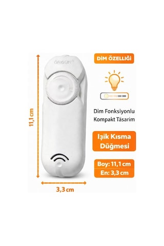 Şahnet Dimmer Arapuar Anahtarı Beyaz Abajur Işık Ayar Anahtarı