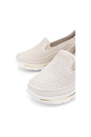 Tamer Tanca Kadın Hakiki Deri Krem Sneakers & Spor Ayakkabı 298 3200 Bn Ayk Y26 Krema Pen