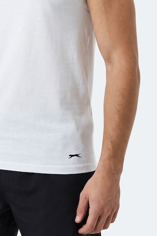 Slazenger Kulap Erkek Kolsuz Beyaz Tişört Beyaz