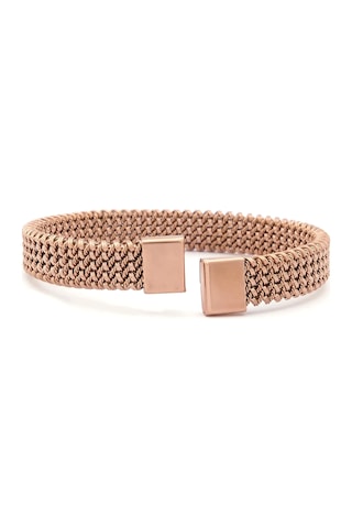 316l Çelik Rose Gold Halat Model Erkek Kelepçe Bileklik Eblk-412 Rose Gold
