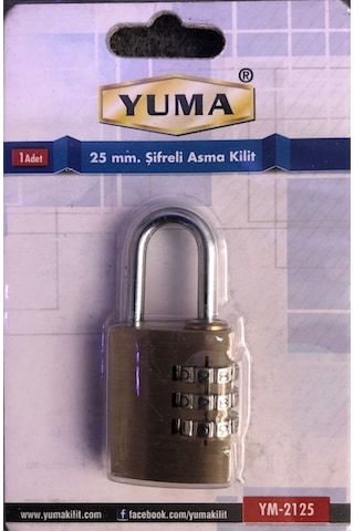 Yuma Pirinç Şifreli Asma Kilit 25 Mm